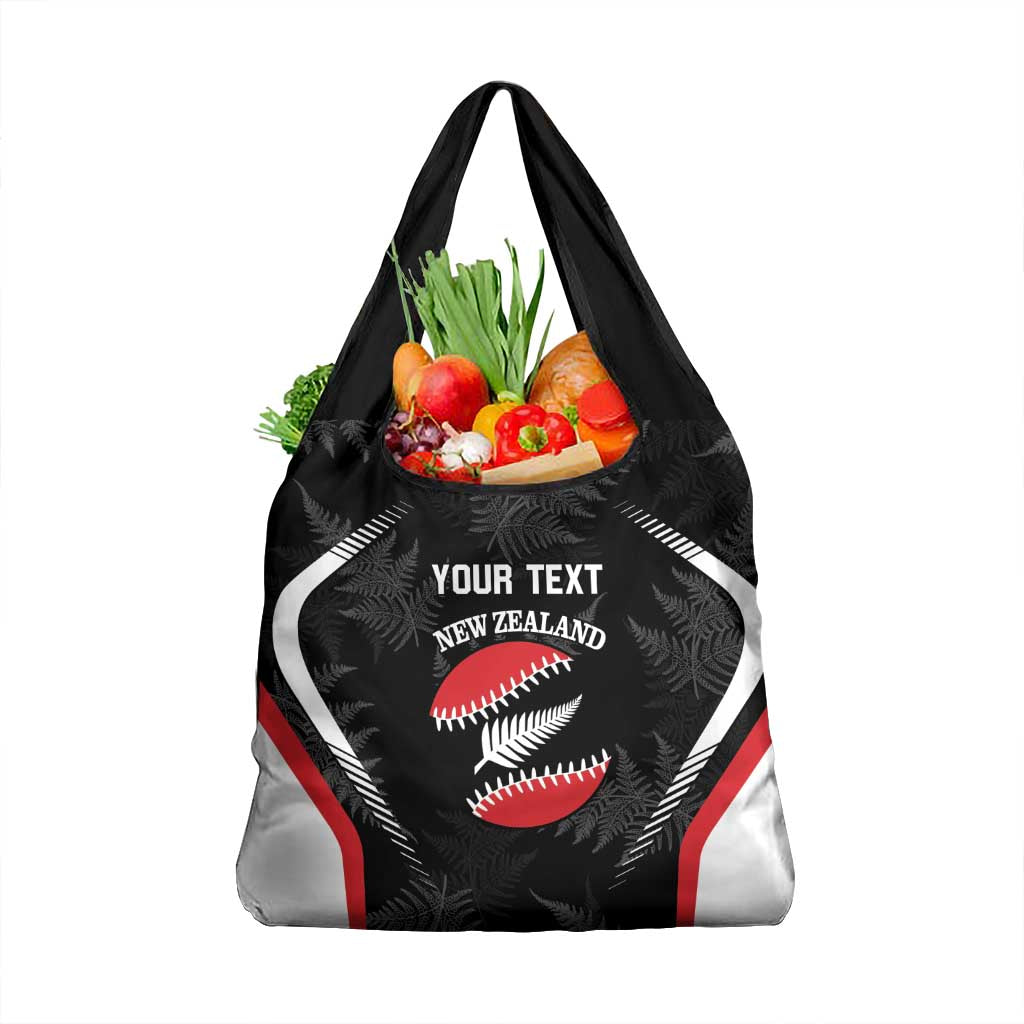 Custom New Zealand Silver Fern Softball Grocery Bag Go Aotearoa