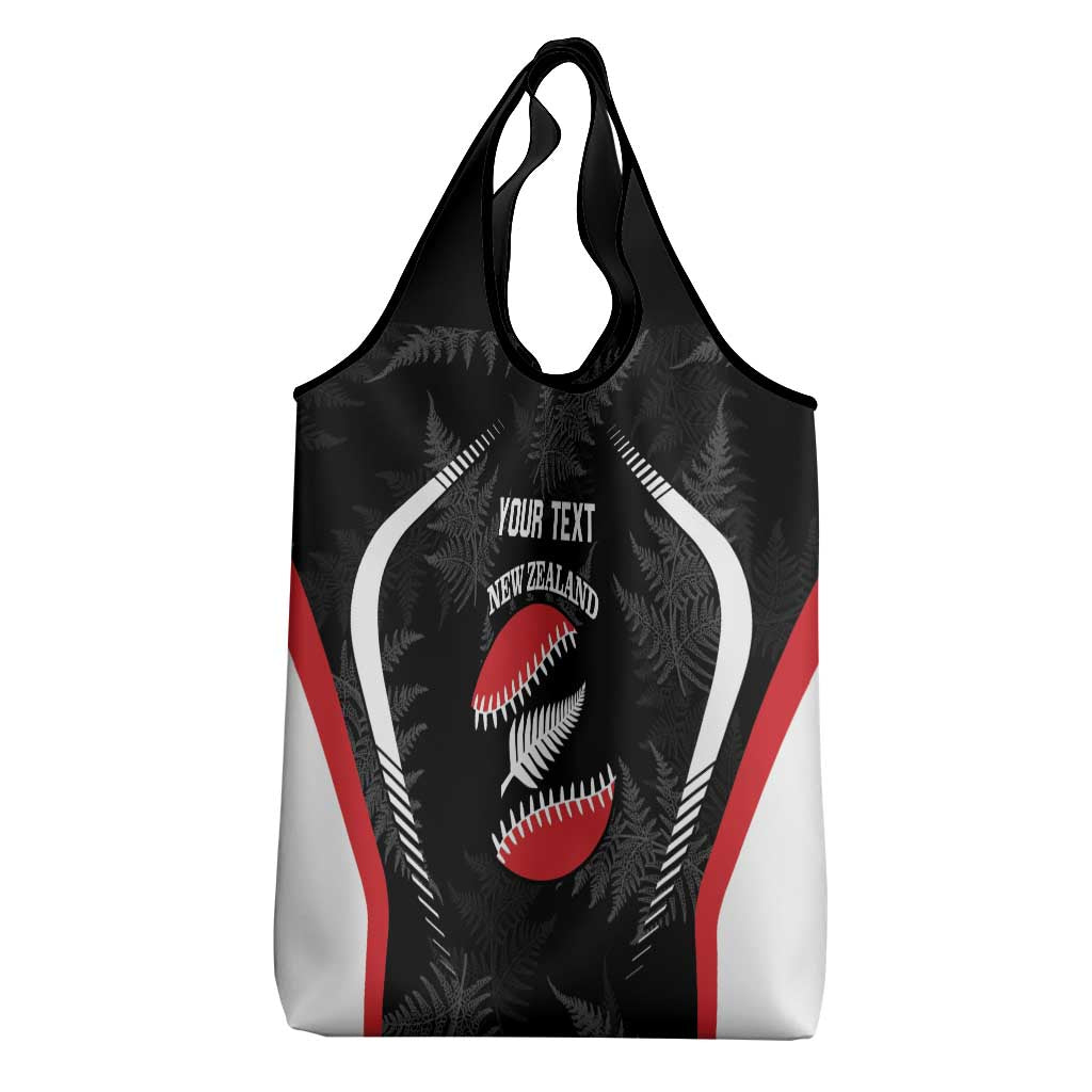 Custom New Zealand Silver Fern Softball Grocery Bag Go Aotearoa