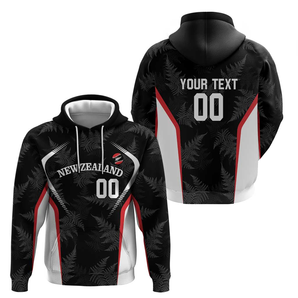 Custom New Zealand Silver Fern Softball Hoodie Go Aotearoa - Vibe Hoodie Shop