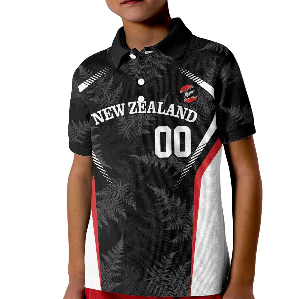 Custom New Zealand Silver Fern Softball Kid Polo Shirt Go Aotearoa - Vibe Hoodie Shop