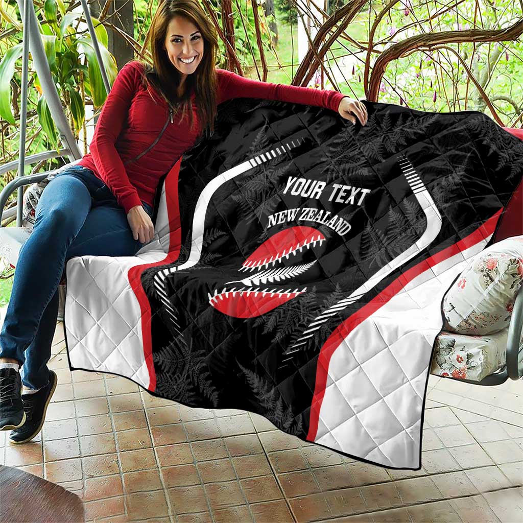 Custom New Zealand Silver Fern Softball Quilt Go Aotearoa - Vibe Hoodie Shop