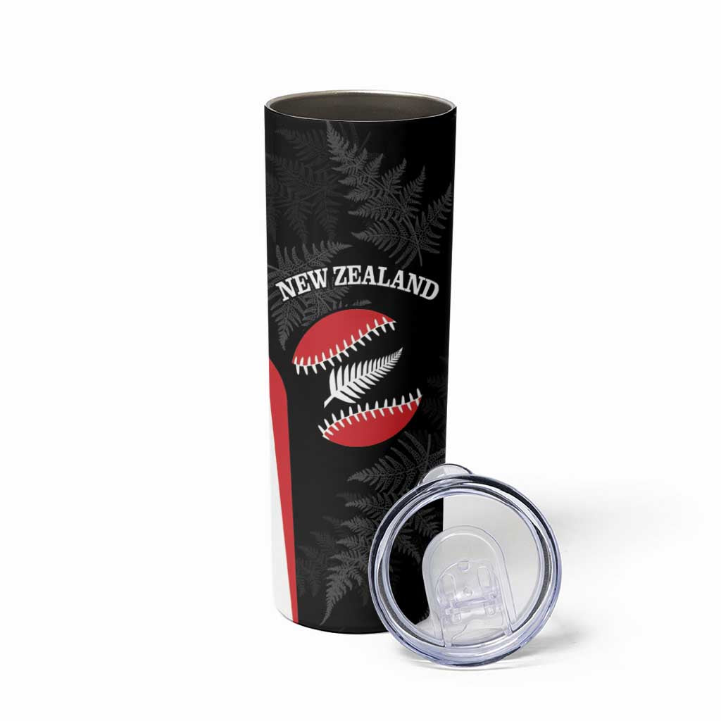 Personalised New Zealand Silver Fern Softball Skinny Tumbler Go Aotearoa LT14