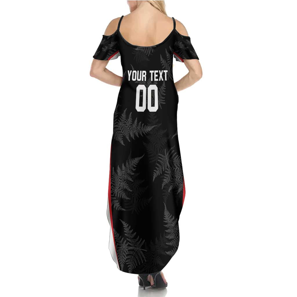 Custom New Zealand Silver Fern Softball Summer Maxi Dress Go Aotearoa