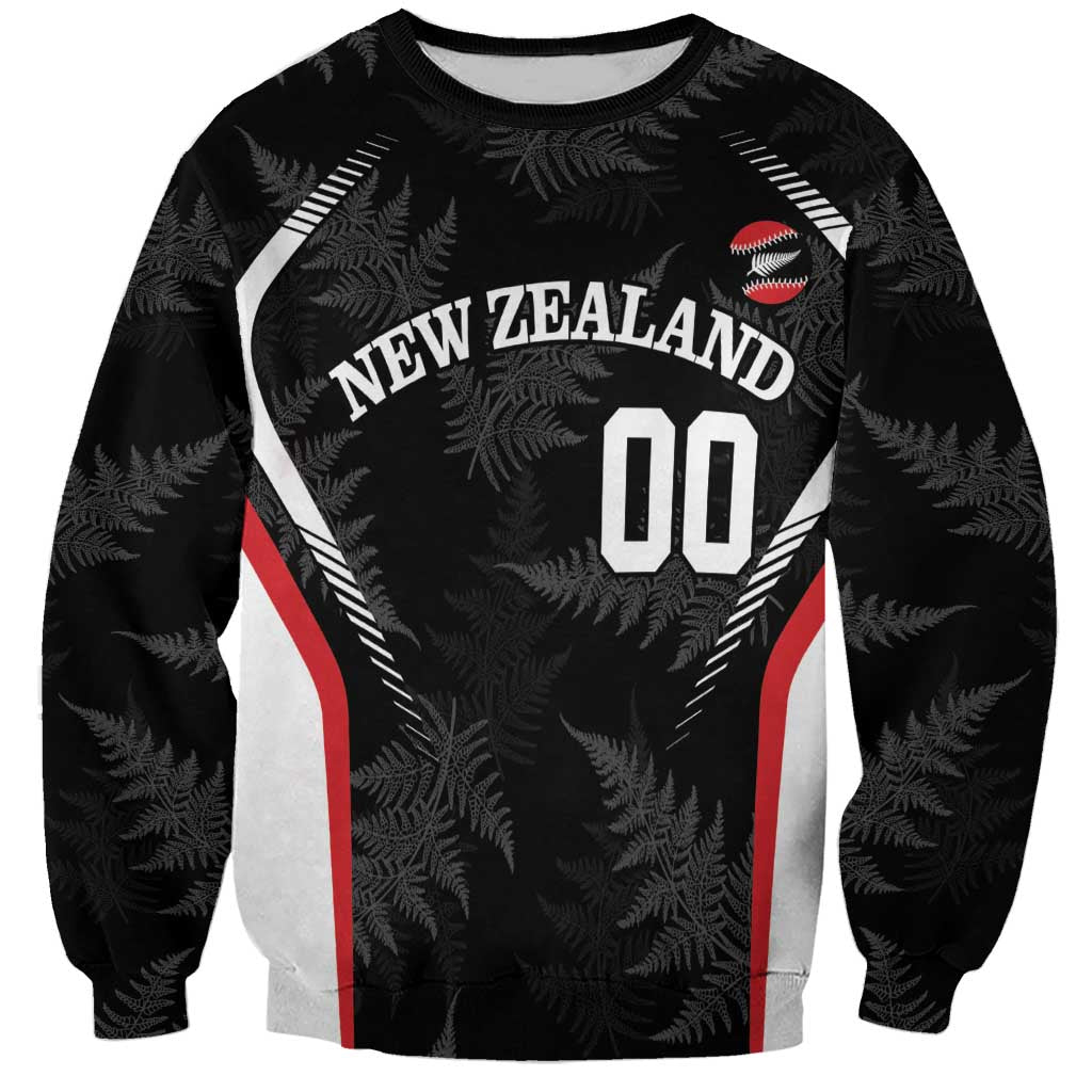 Custom New Zealand Silver Fern Softball Sweatshirt Go Aotearoa - Vibe Hoodie Shop