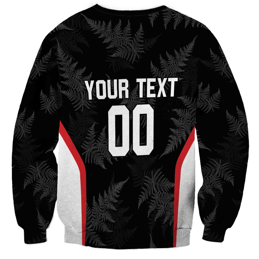 Custom New Zealand Silver Fern Softball Sweatshirt Go Aotearoa - Vibe Hoodie Shop