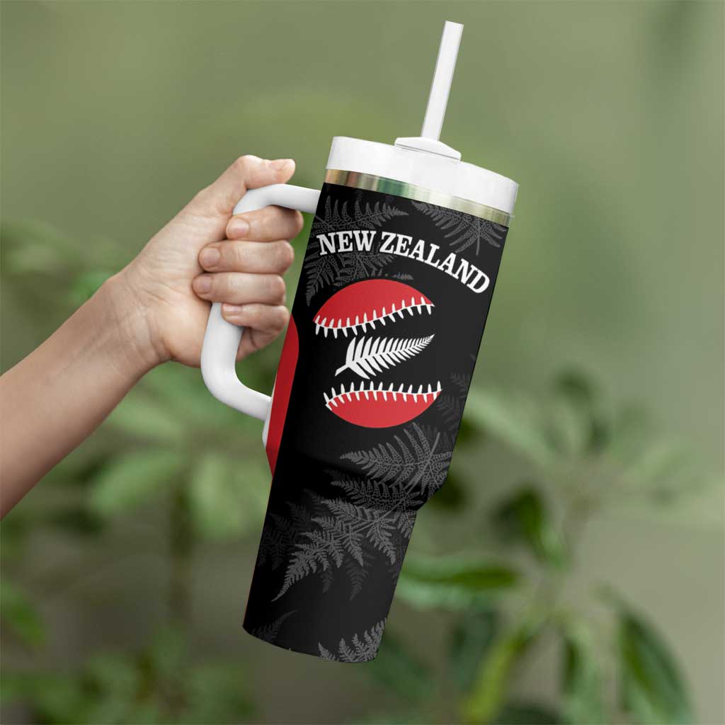 Personalised New Zealand Silver Fern Softball Tumbler With Handle Go Aotearoa LT14