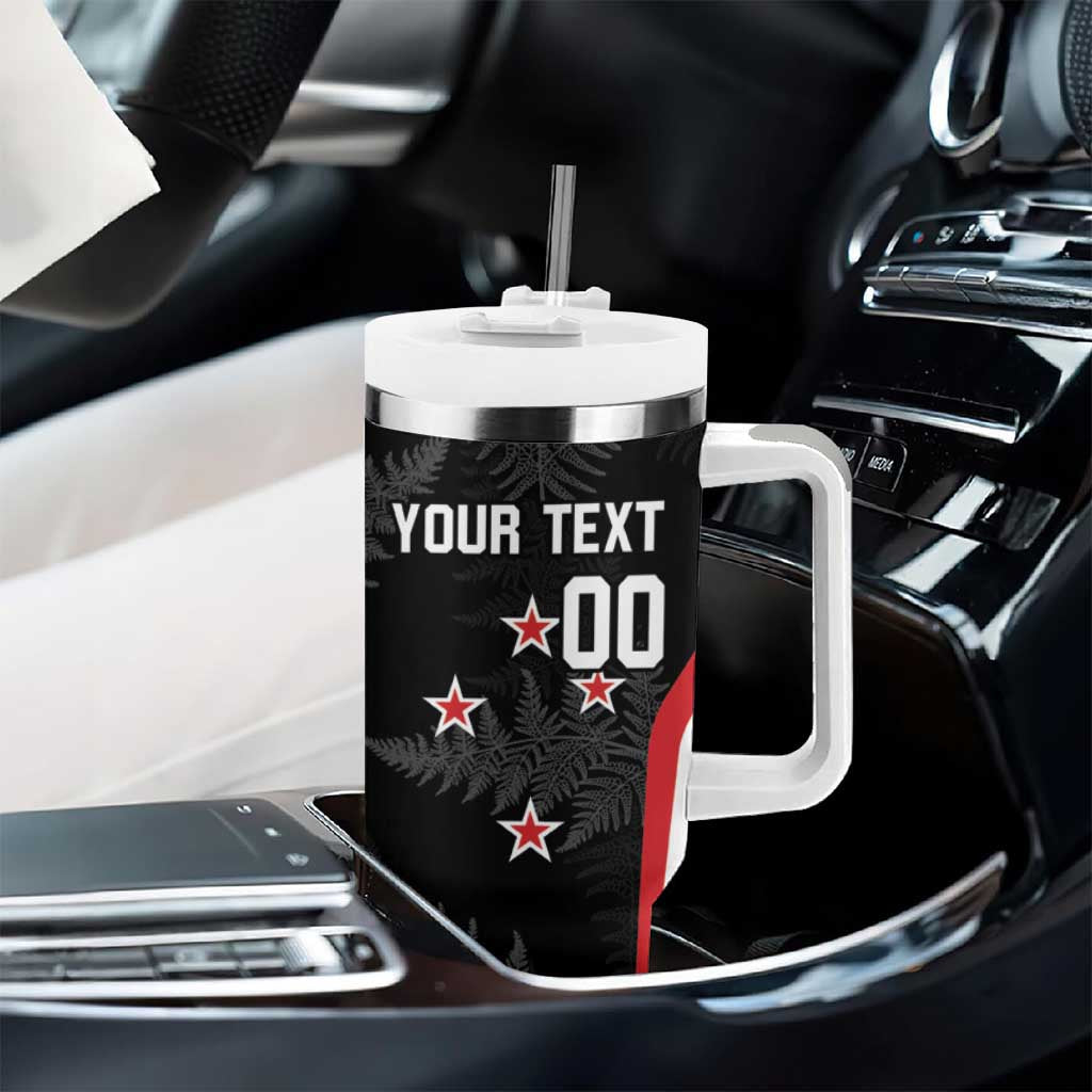 Personalised New Zealand Silver Fern Softball Tumbler With Handle Go Aotearoa LT14