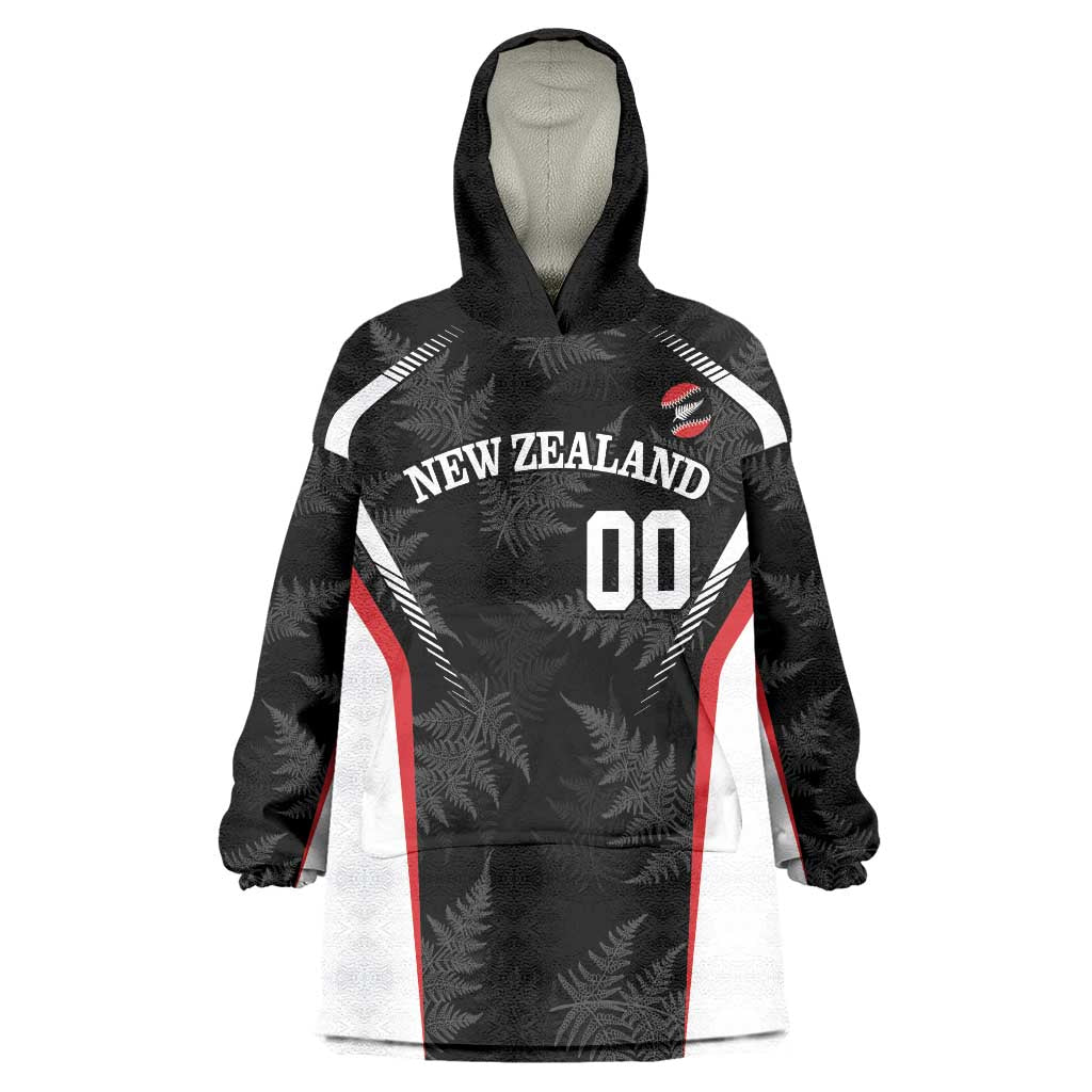 Custom New Zealand Silver Fern Softball Wearable Blanket Hoodie Go Aotearoa - Vibe Hoodie Shop