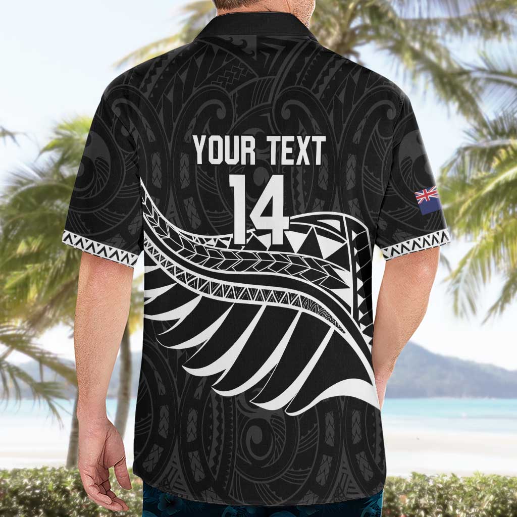 Custom Aotearoa Ice Hockey Hawaiian Shirt NZ Tiki Mascot - Maori Pattern - Vibe Hoodie Shop