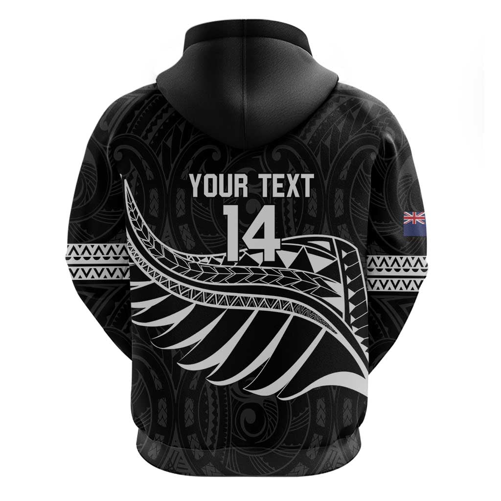 Custom Aotearoa Ice Hockey Hoodie NZ Tiki Mascot - Maori Pattern - Vibe Hoodie Shop