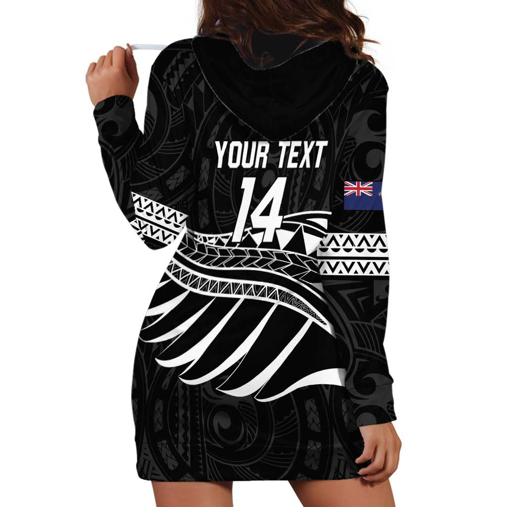 Custom Aotearoa Ice Hockey Hoodie Dress NZ Tiki Mascot - Maori Pattern - Vibe Hoodie Shop