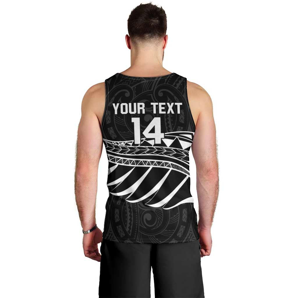 Custom Aotearoa Ice Hockey Men Tank Top NZ Tiki Mascot - Maori Pattern - Vibe Hoodie Shop