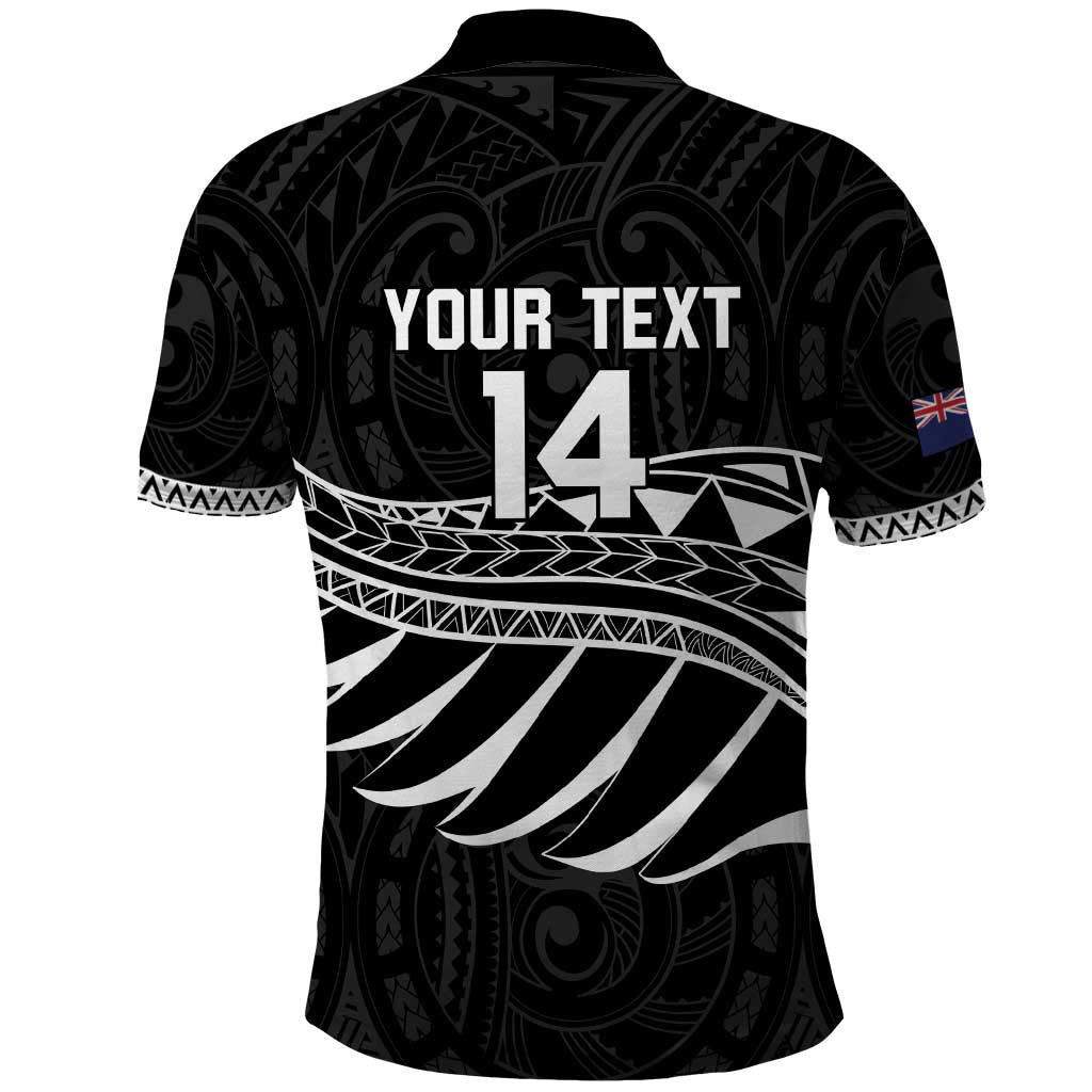 Custom Aotearoa Ice Hockey Polo Shirt NZ Tiki Mascot - Maori Pattern - Vibe Hoodie Shop