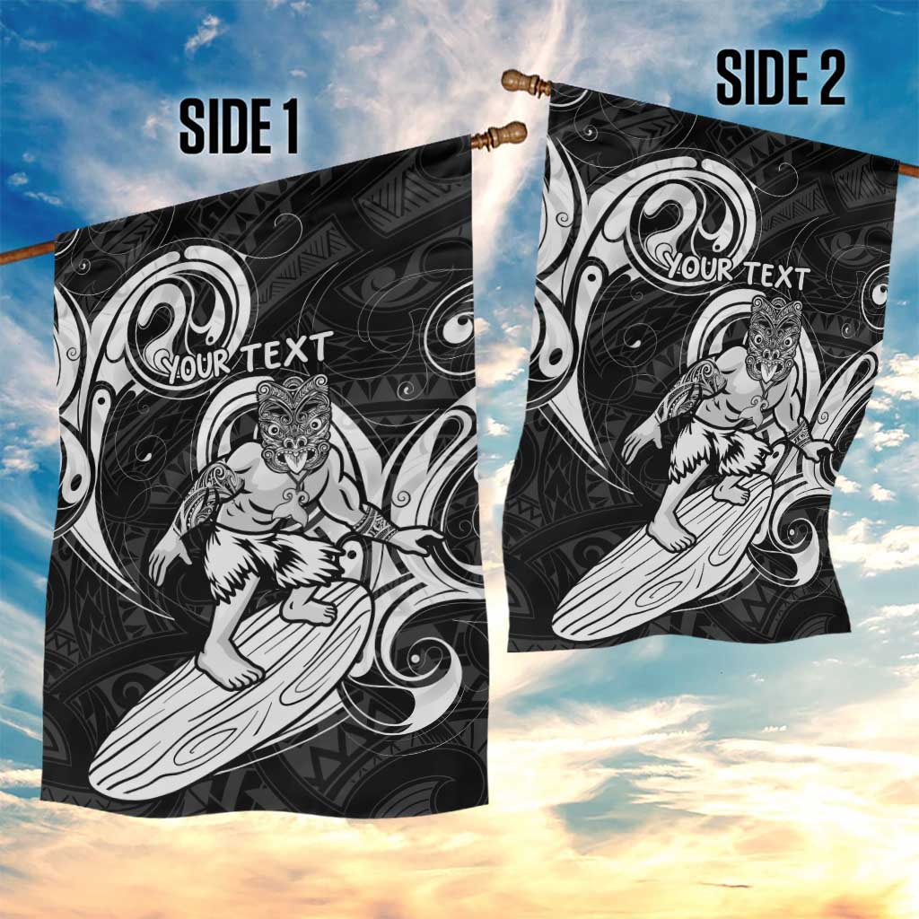 Personalised New Zealand Surfing Garden Flag Aotearoa Maori Tiki Haka - Vibe Hoodie Shop