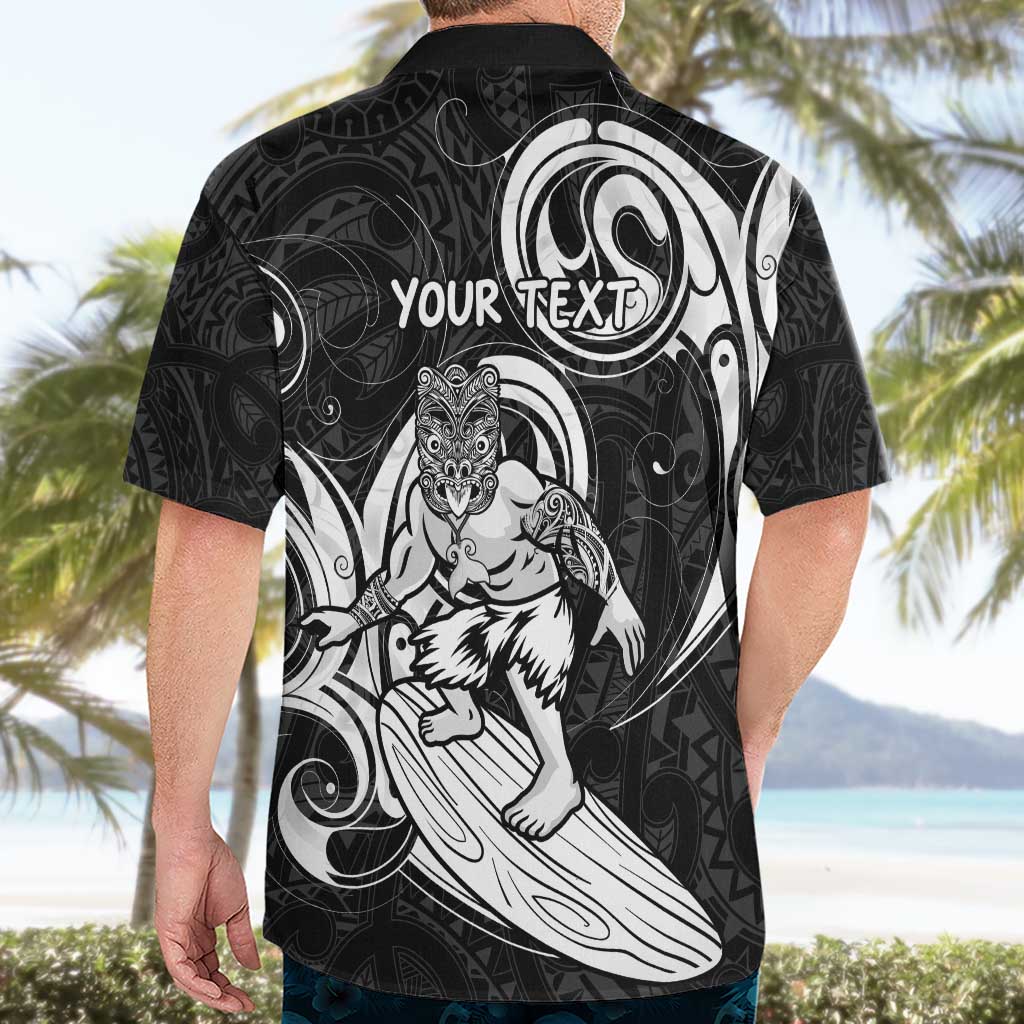 Personalised New Zealand Surfing Hawaiian Shirt Aotearoa Maori Tiki Haka - Vibe Hoodie Shop