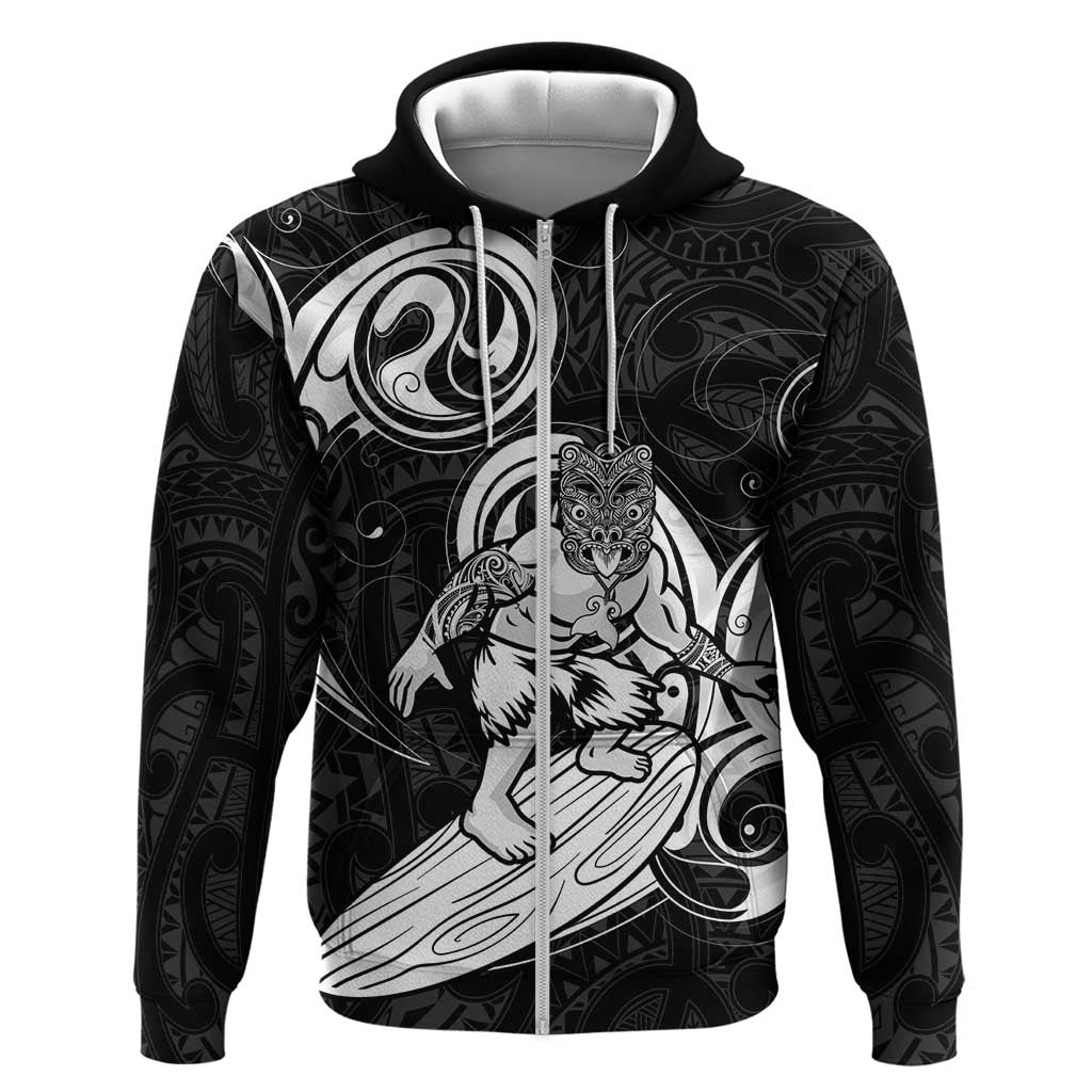 Personalised New Zealand Surfing Hoodie Aotearoa Maori Tiki Haka - Vibe Hoodie Shop
