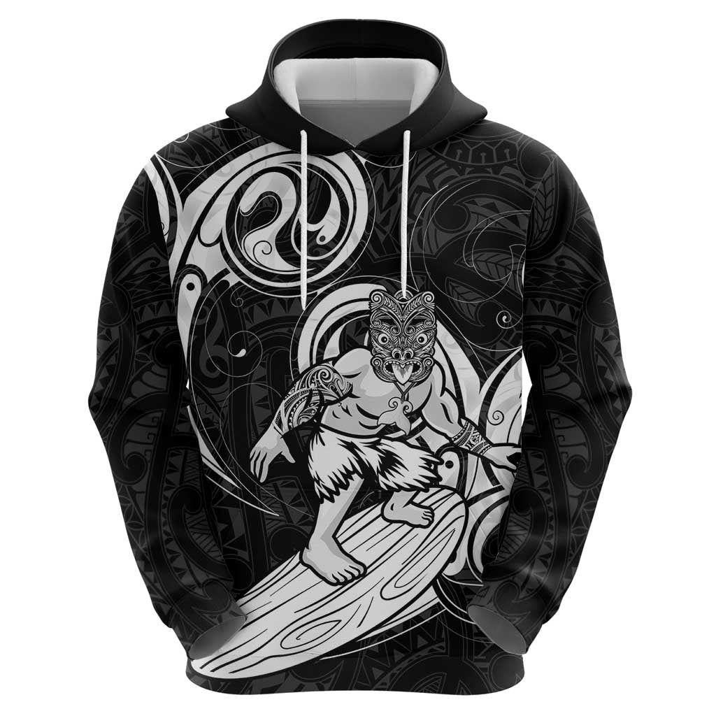 Personalised New Zealand Surfing Hoodie Aotearoa Maori Tiki Haka - Vibe Hoodie Shop