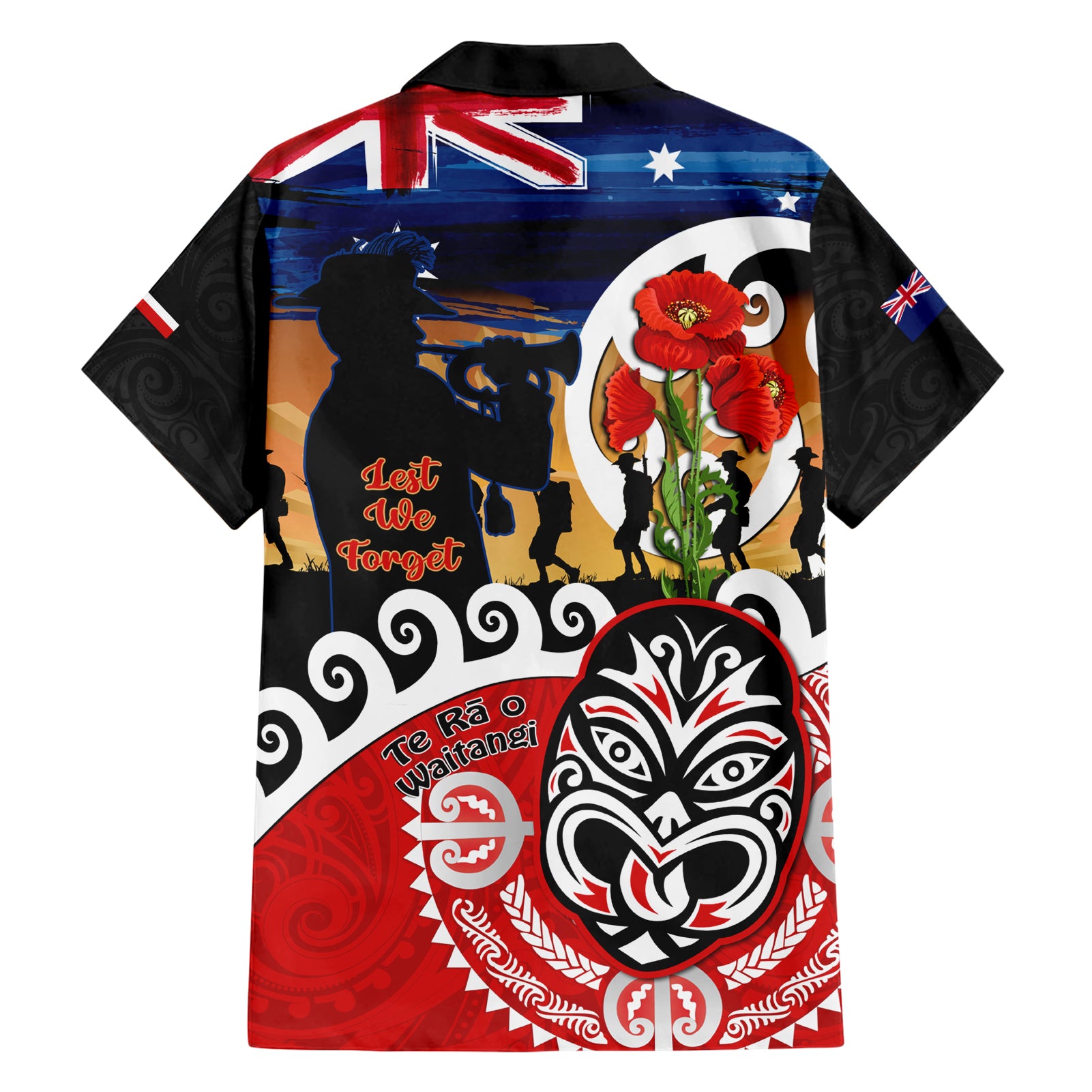 New Zealand Waitangi And ANZAC Day Hawaiian Shirt Aotearoa Maori Tiki With Last Post - Vibe Hoodie Shop