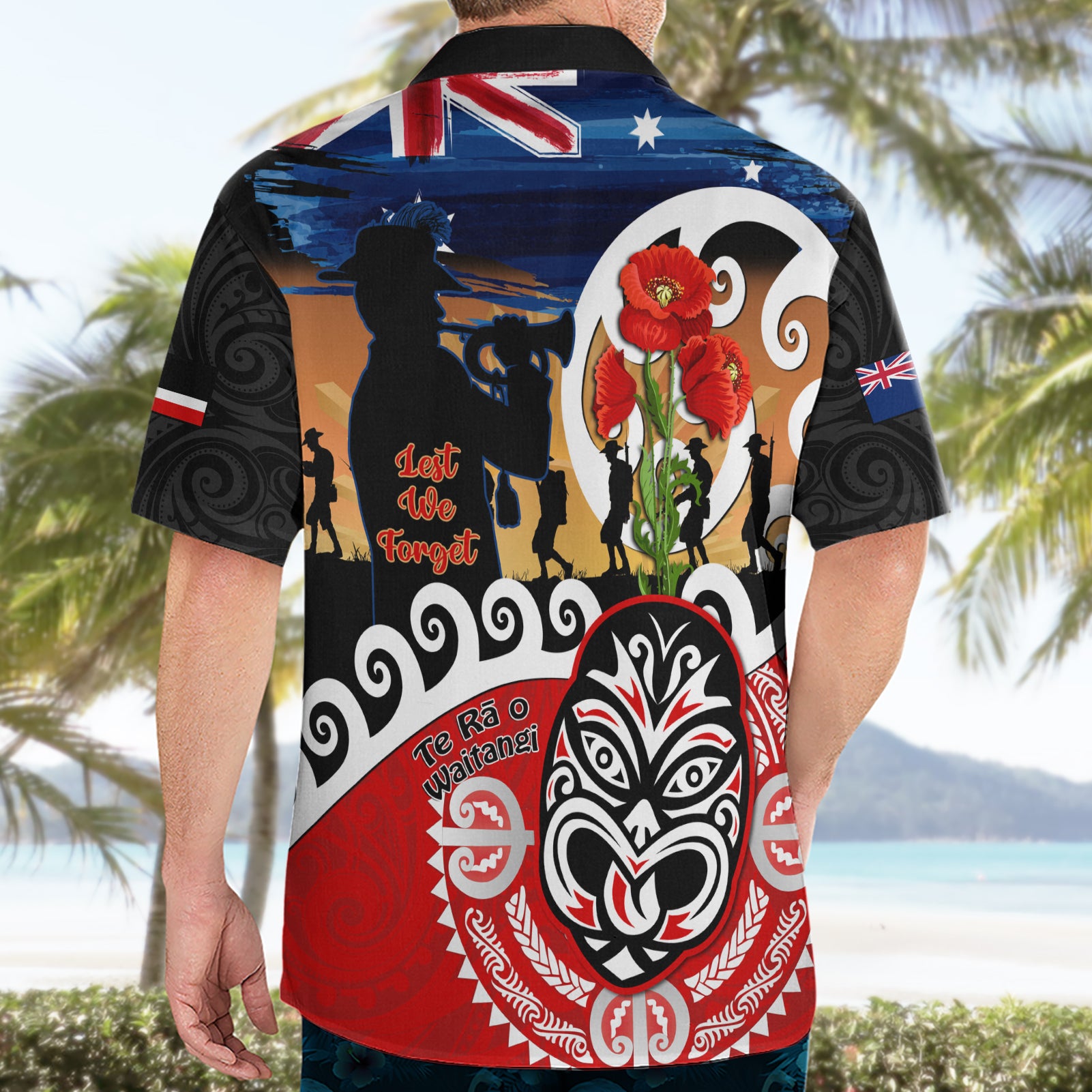 New Zealand Waitangi And ANZAC Day Hawaiian Shirt Aotearoa Maori Tiki With Last Post - Vibe Hoodie Shop