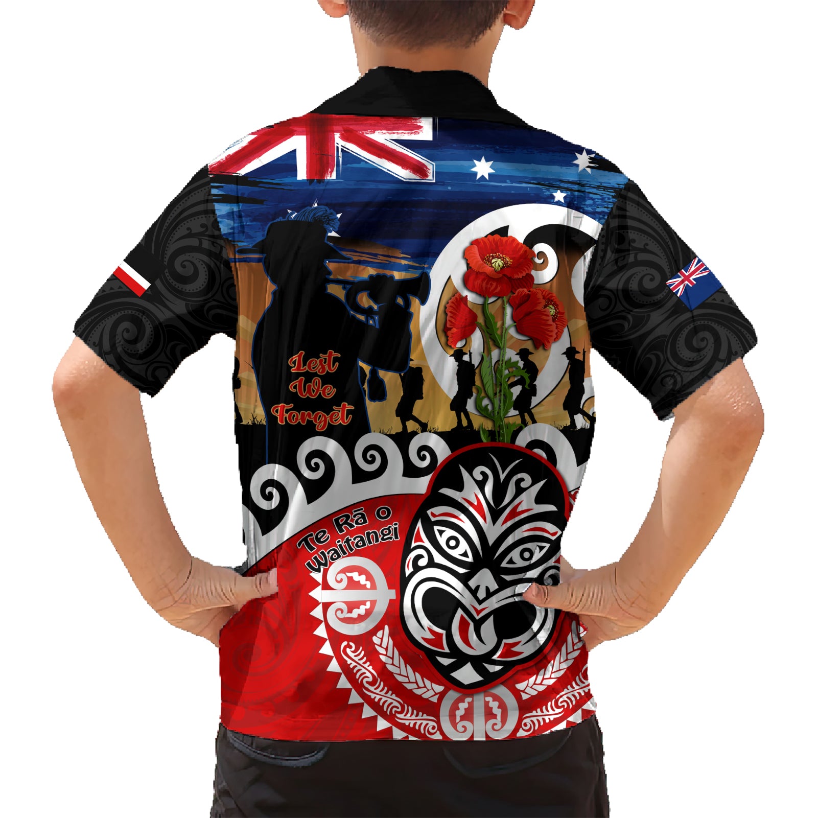 New Zealand Waitangi And ANZAC Day Hawaiian Shirt Aotearoa Maori Tiki With Last Post - Vibe Hoodie Shop