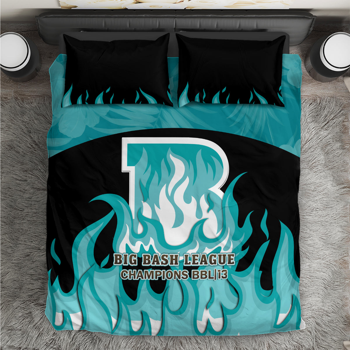 BBL Brisbane Heat Bedding Set 2nd Champions 2024 New History - Vibe Hoodie Shop