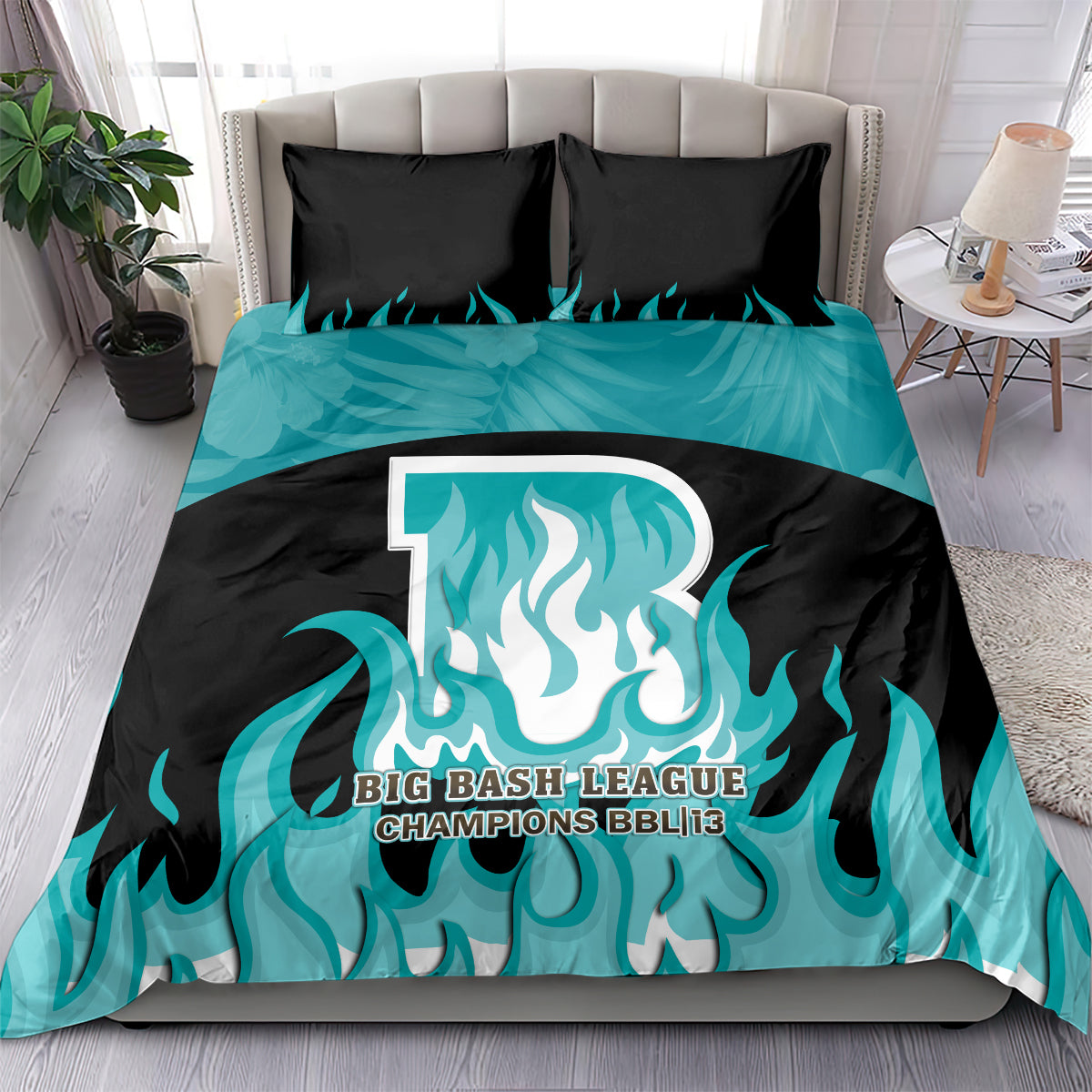 BBL Brisbane Heat Bedding Set 2nd Champions 2024 New History - Vibe Hoodie Shop