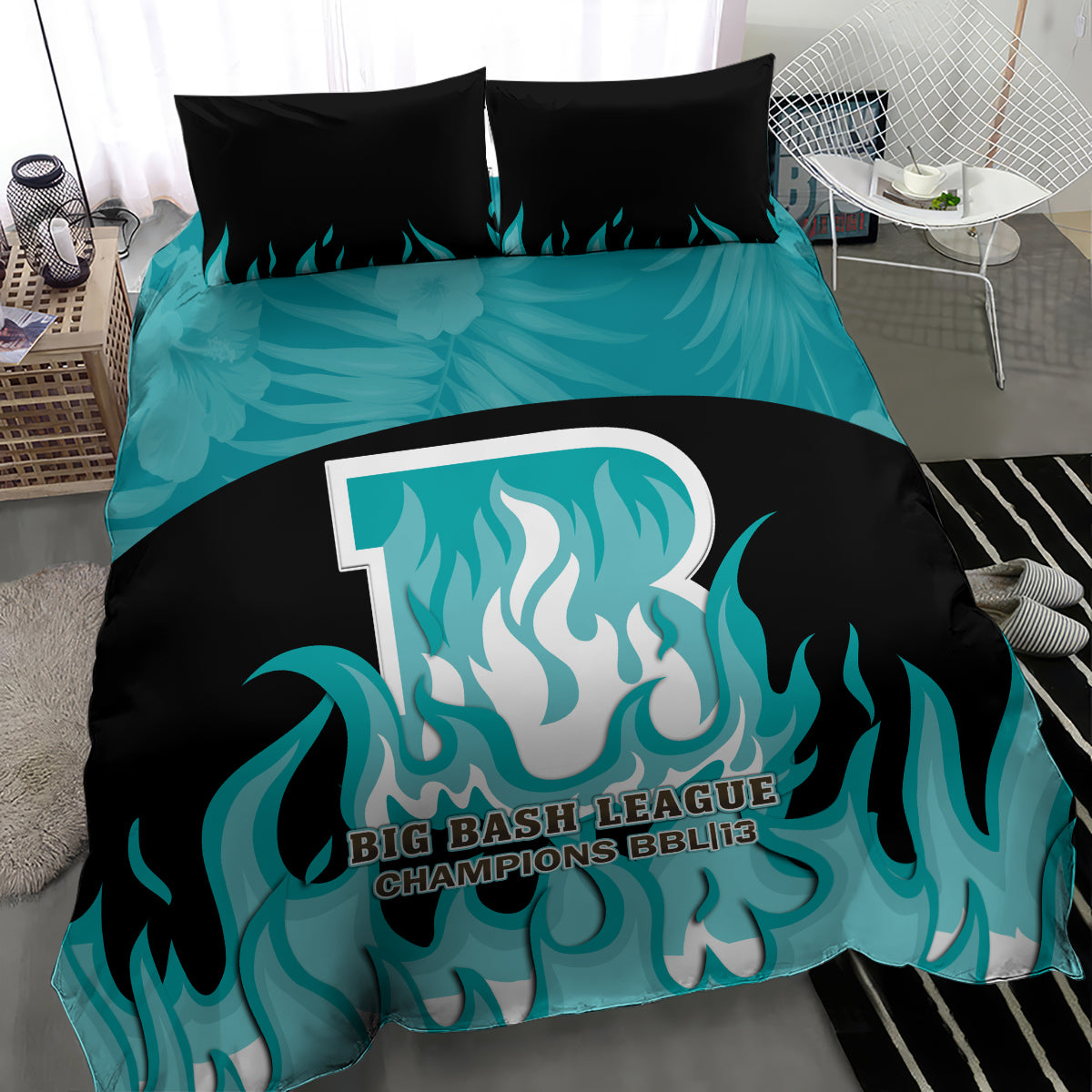 BBL Brisbane Heat Bedding Set 2nd Champions 2024 New History - Vibe Hoodie Shop