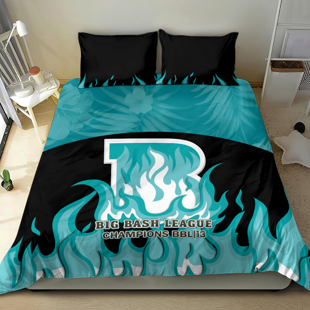 BBL Brisbane Heat Bedding Set 2nd Champions 2024 New History - Vibe Hoodie Shop