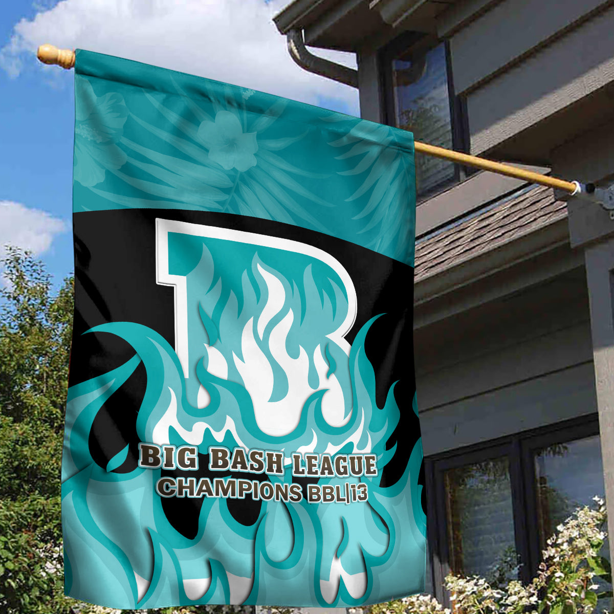 BBL Brisbane Heat Garden Flag 2nd Champions 2024 New History - Vibe Hoodie Shop