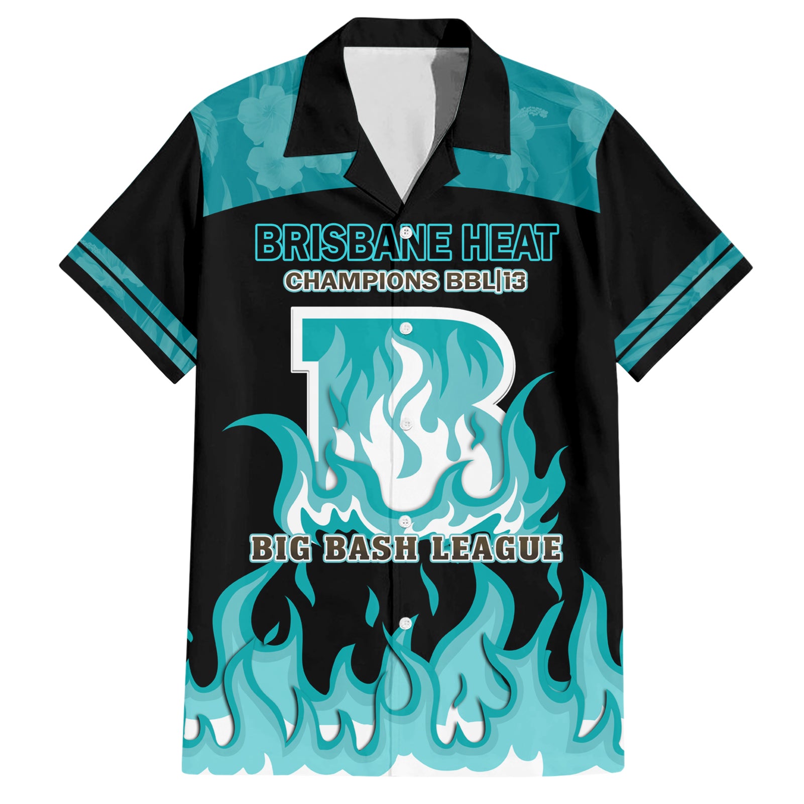 BBL Brisbane Heat Hawaiian Shirt 2nd Champions 2024 New History - Vibe Hoodie Shop