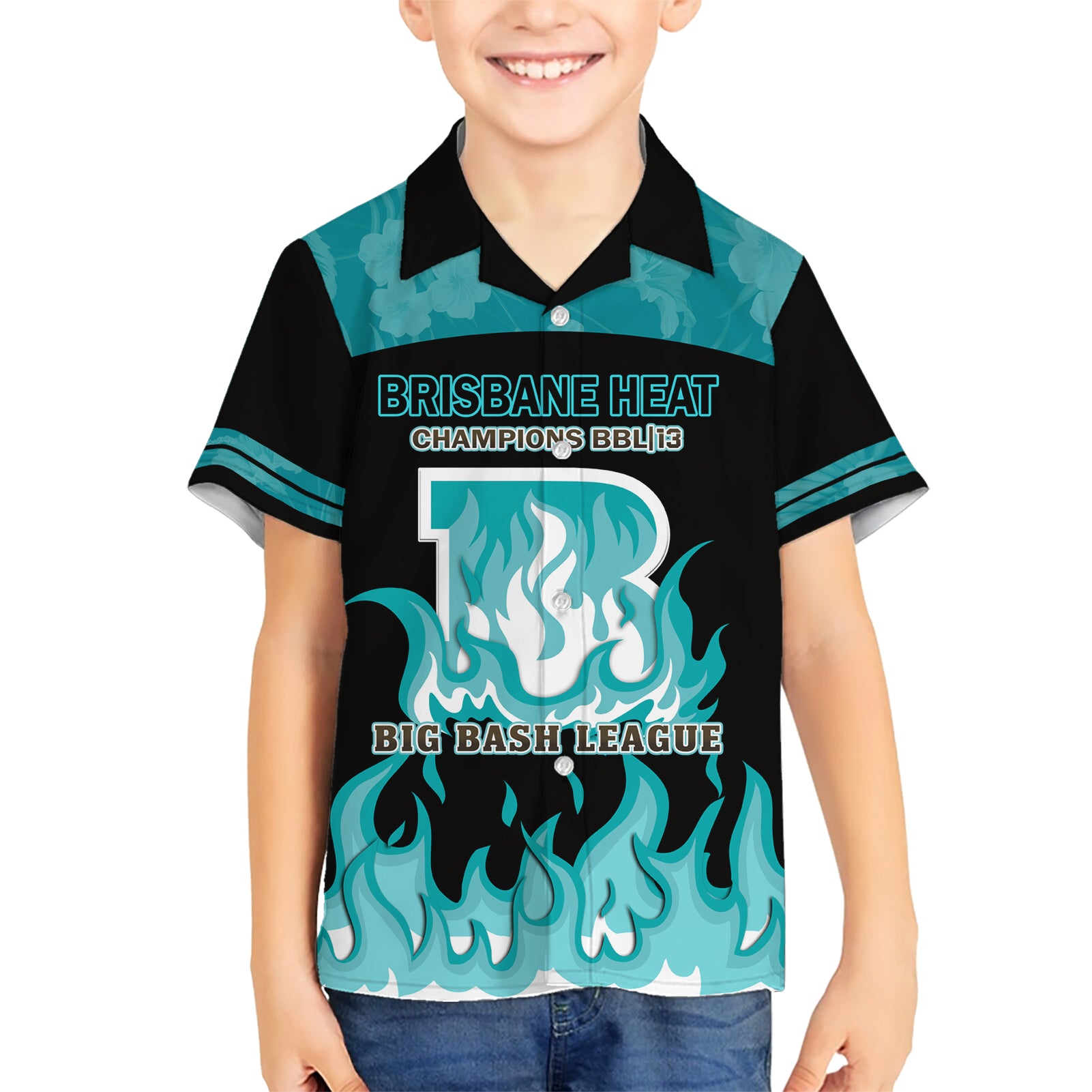 BBL Brisbane Heat Hawaiian Shirt 2nd Champions 2024 New History - Vibe Hoodie Shop