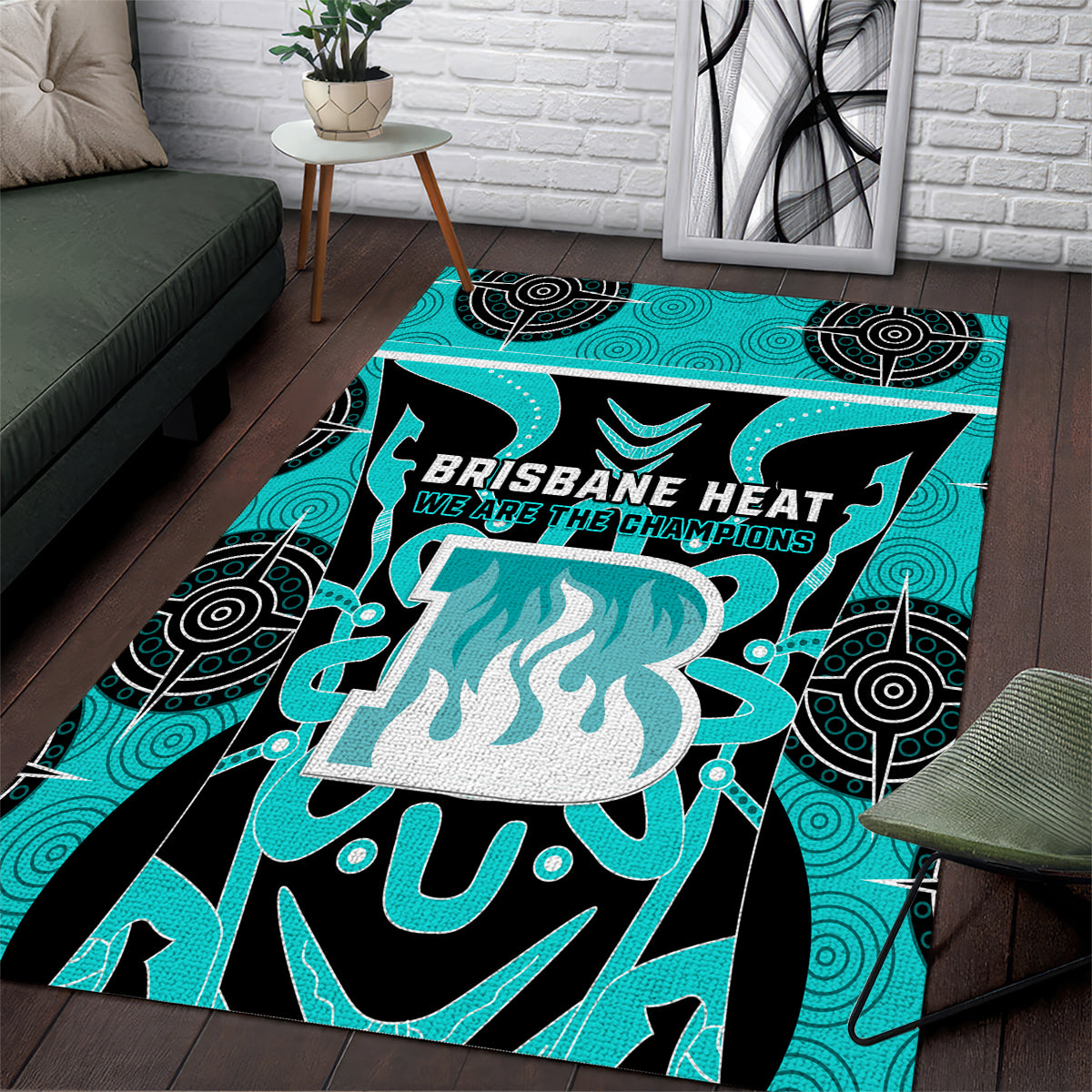 Brisbane Heat Area Rug We Are The Champions Aboriginal Art - Vibe Hoodie Shop