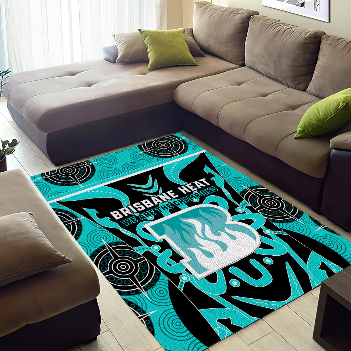 Brisbane Heat Area Rug We Are The Champions Aboriginal Art - Vibe Hoodie Shop