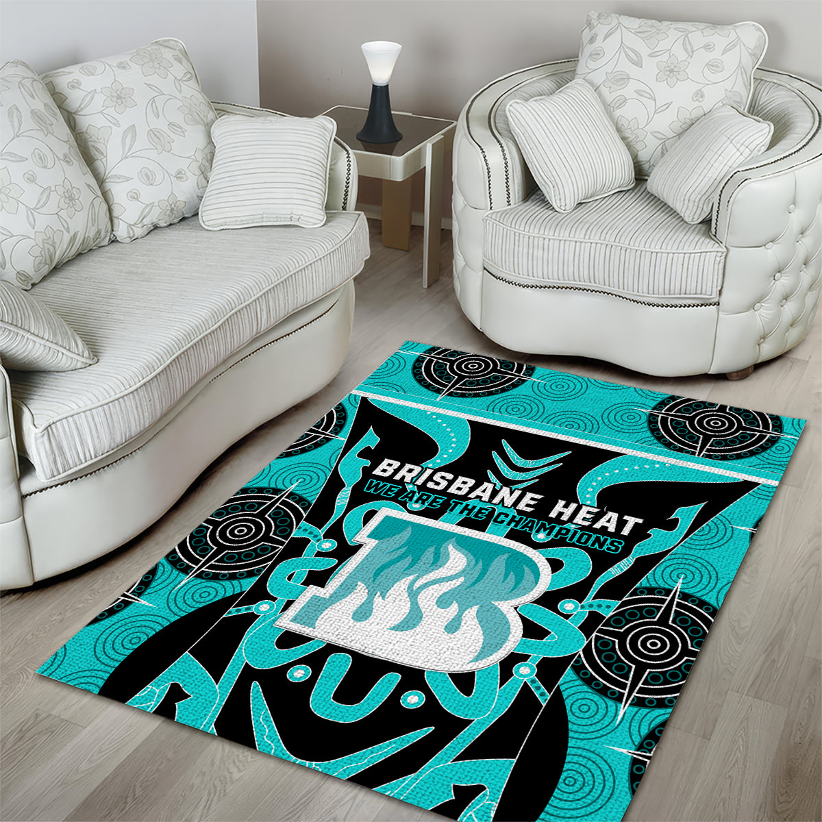 Brisbane Heat Area Rug We Are The Champions Aboriginal Art - Vibe Hoodie Shop