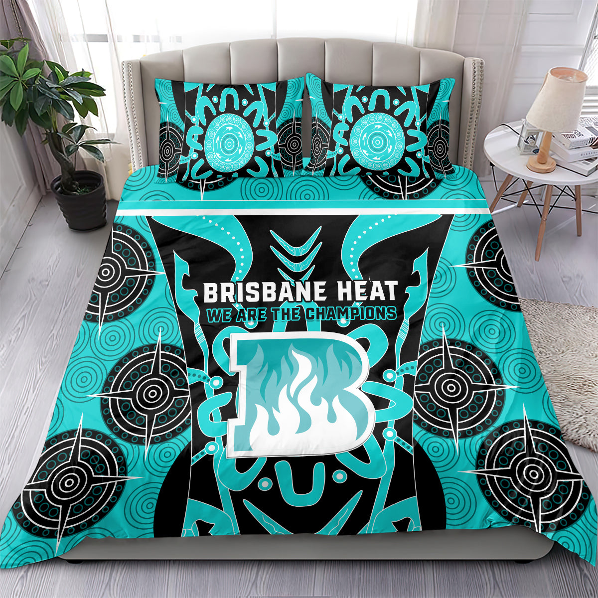 Brisbane Heat Bedding Set We Are The Champions Aboriginal Art - Vibe Hoodie Shop