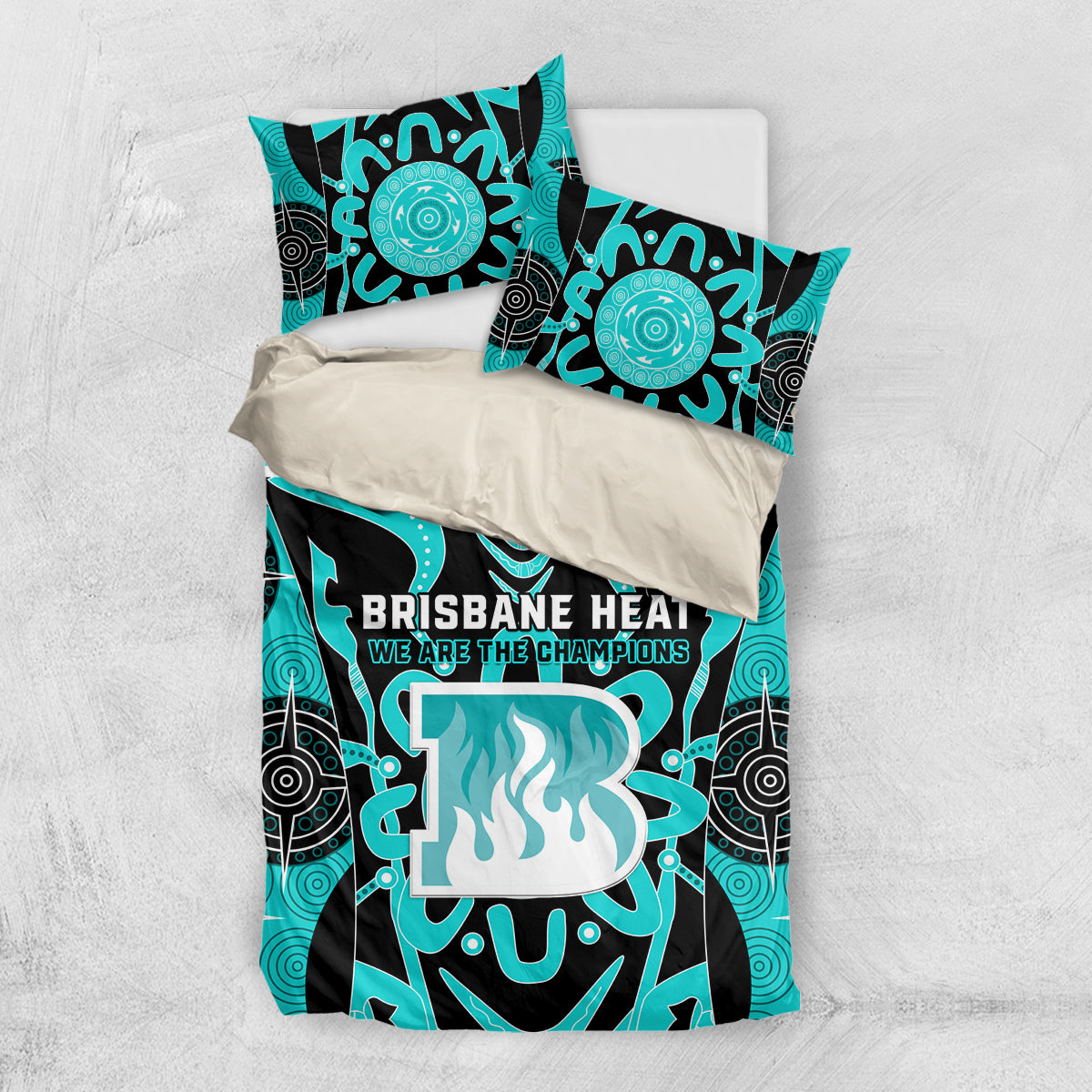 Brisbane Heat Bedding Set We Are The Champions Aboriginal Art - Vibe Hoodie Shop