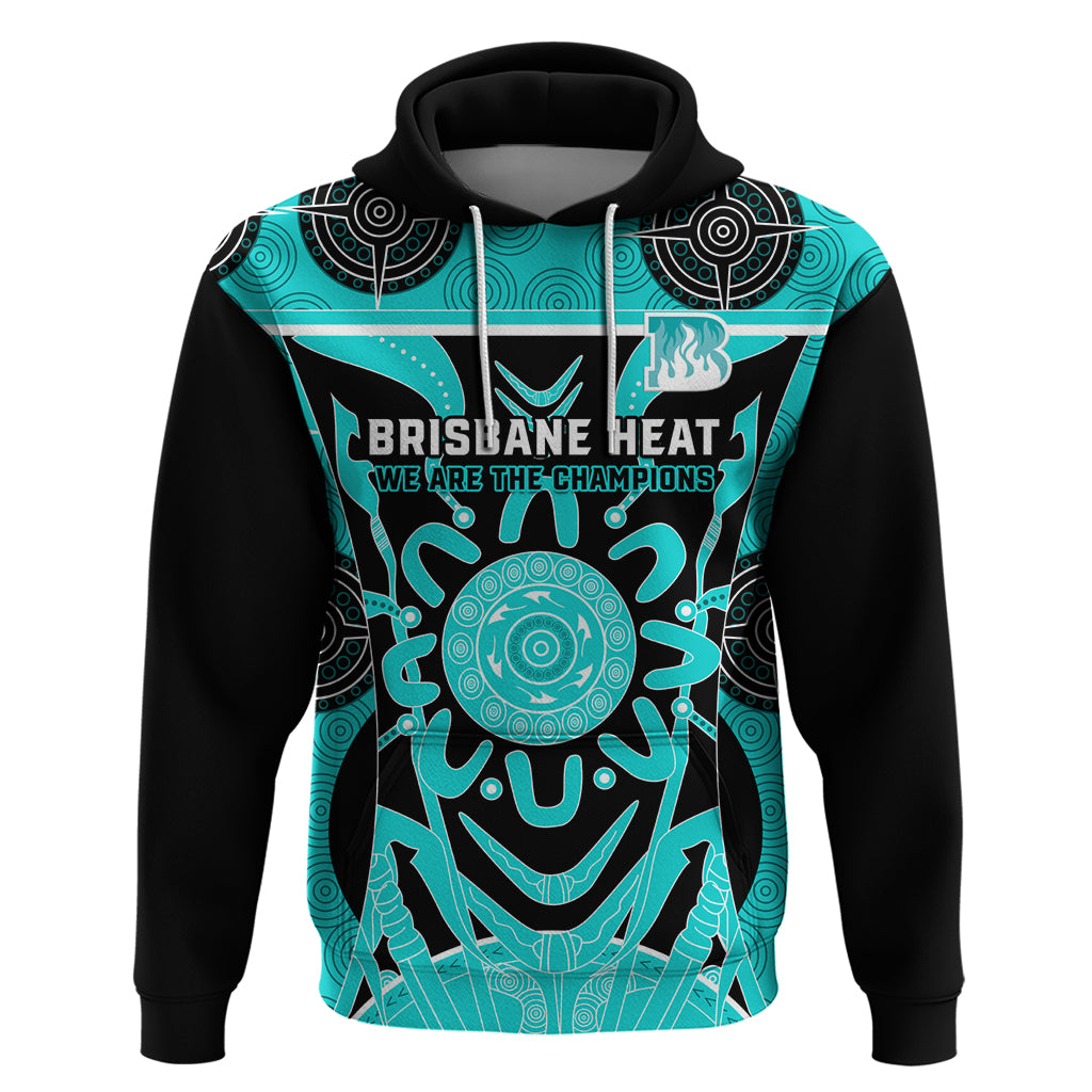 Custom Brisbane Heat Hoodie We Are The Champions Aboriginal Art - Vibe Hoodie Shop
