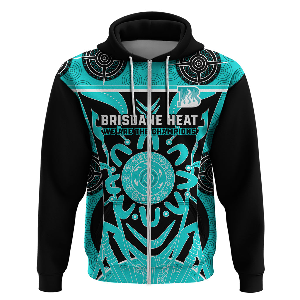 Custom Brisbane Heat Hoodie We Are The Champions Aboriginal Art - Vibe Hoodie Shop