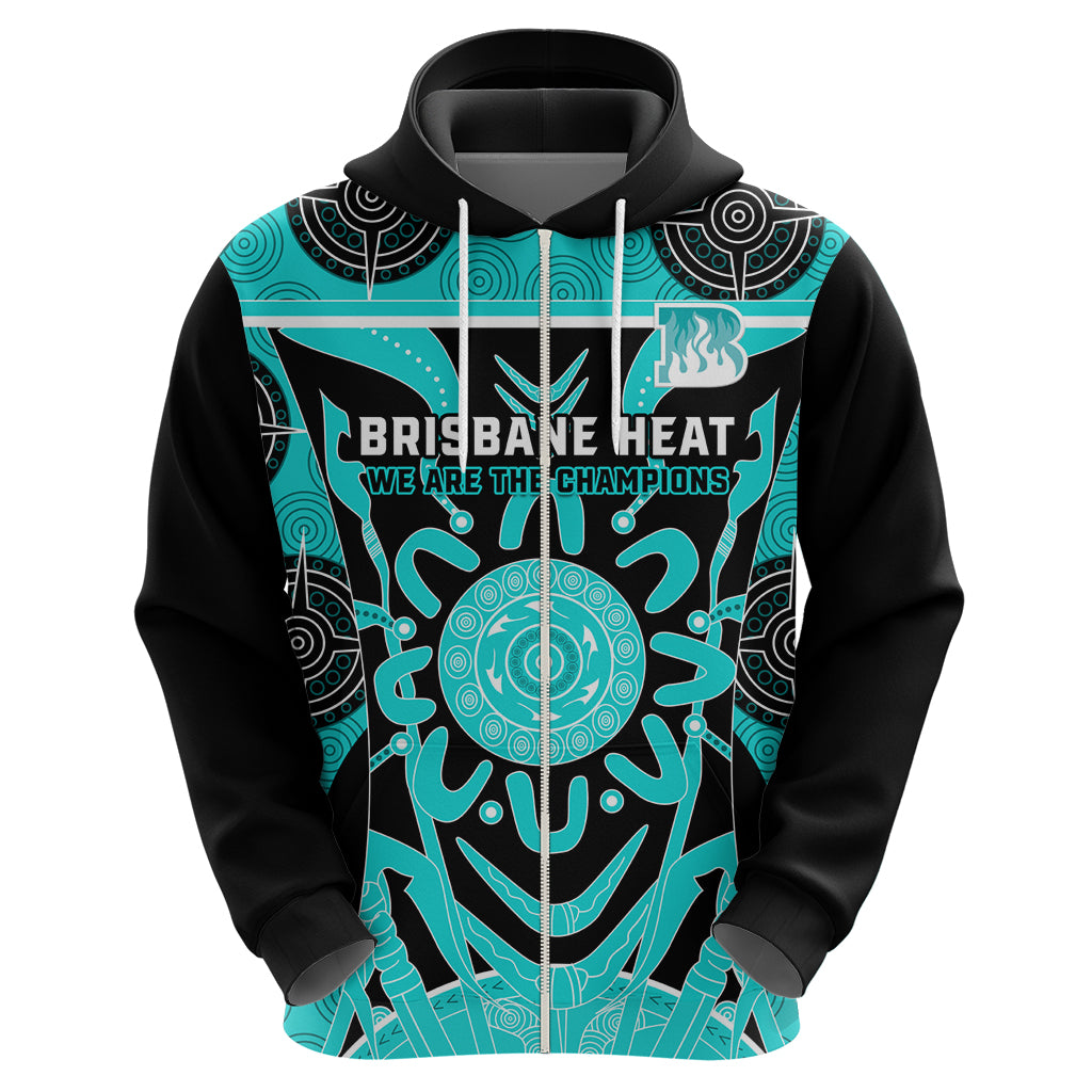 Custom Brisbane Heat Hoodie We Are The Champions Aboriginal Art - Vibe Hoodie Shop