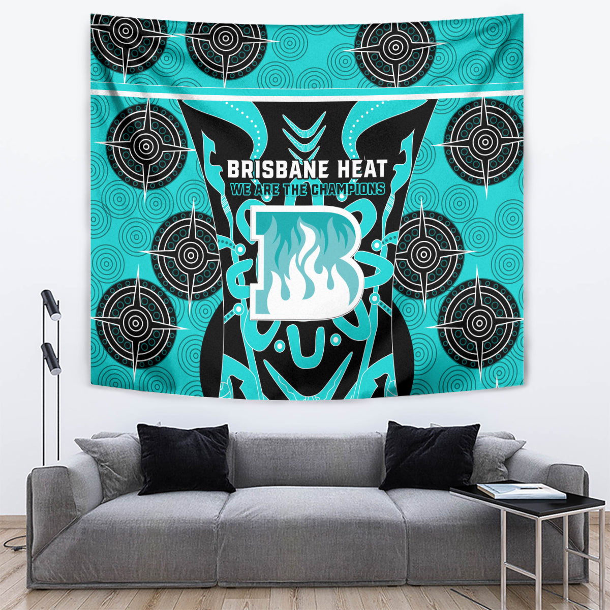 Brisbane Heat Tapestry We Are The Champions Aboriginal Art - Vibe Hoodie Shop