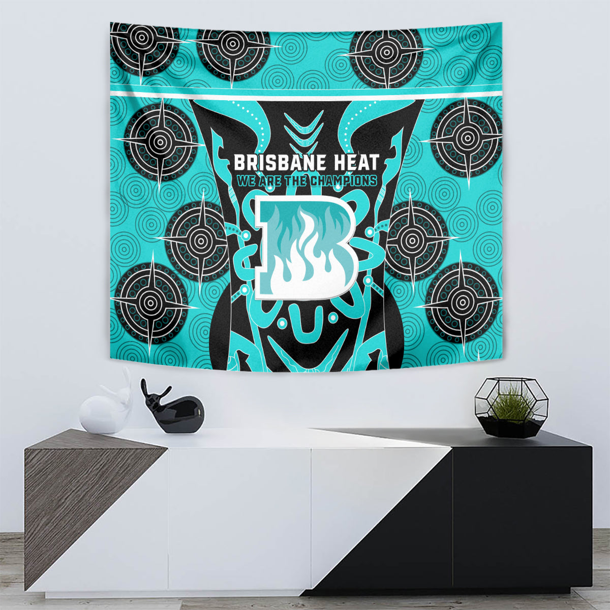 Brisbane Heat Tapestry We Are The Champions Aboriginal Art - Vibe Hoodie Shop