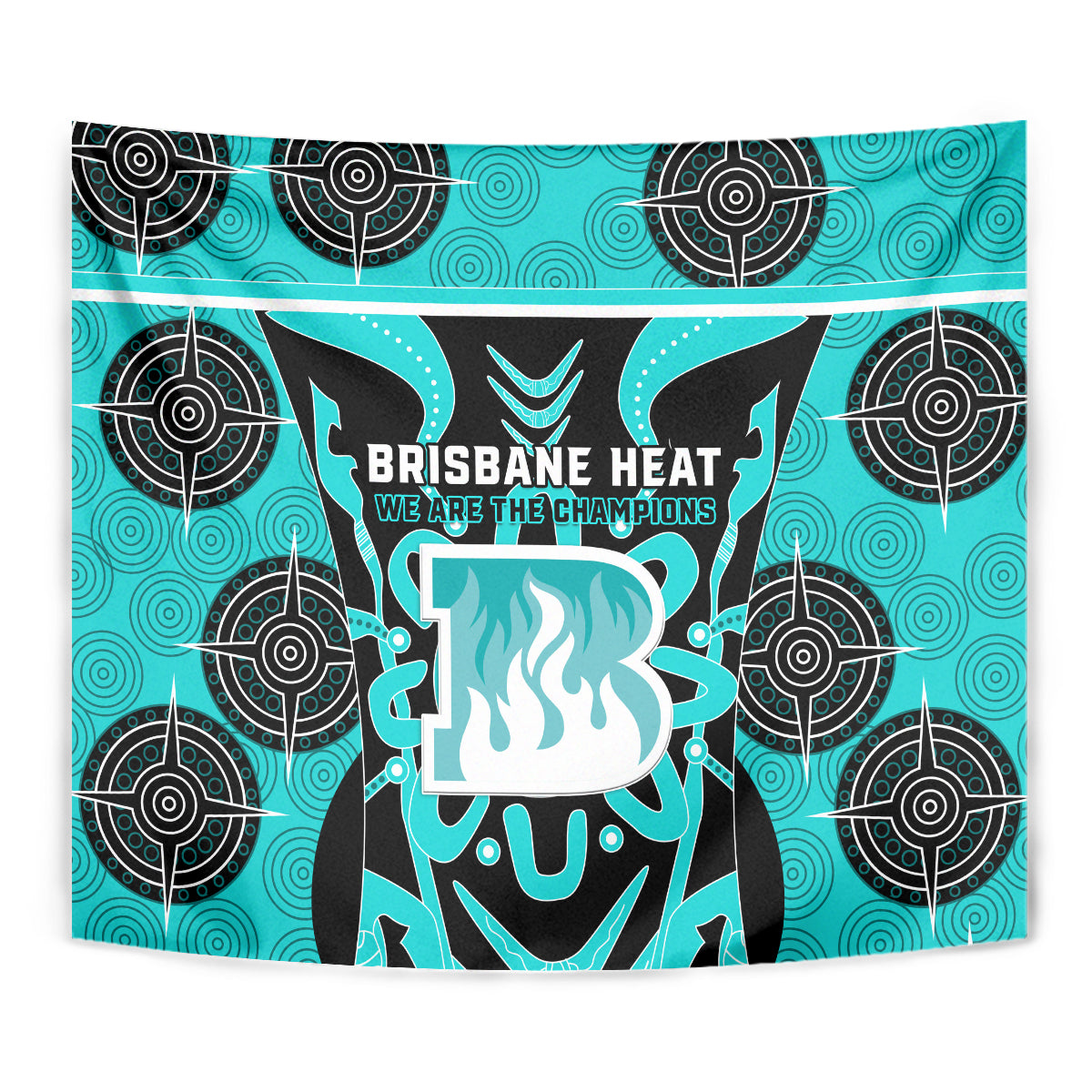 Brisbane Heat Tapestry We Are The Champions Aboriginal Art - Vibe Hoodie Shop