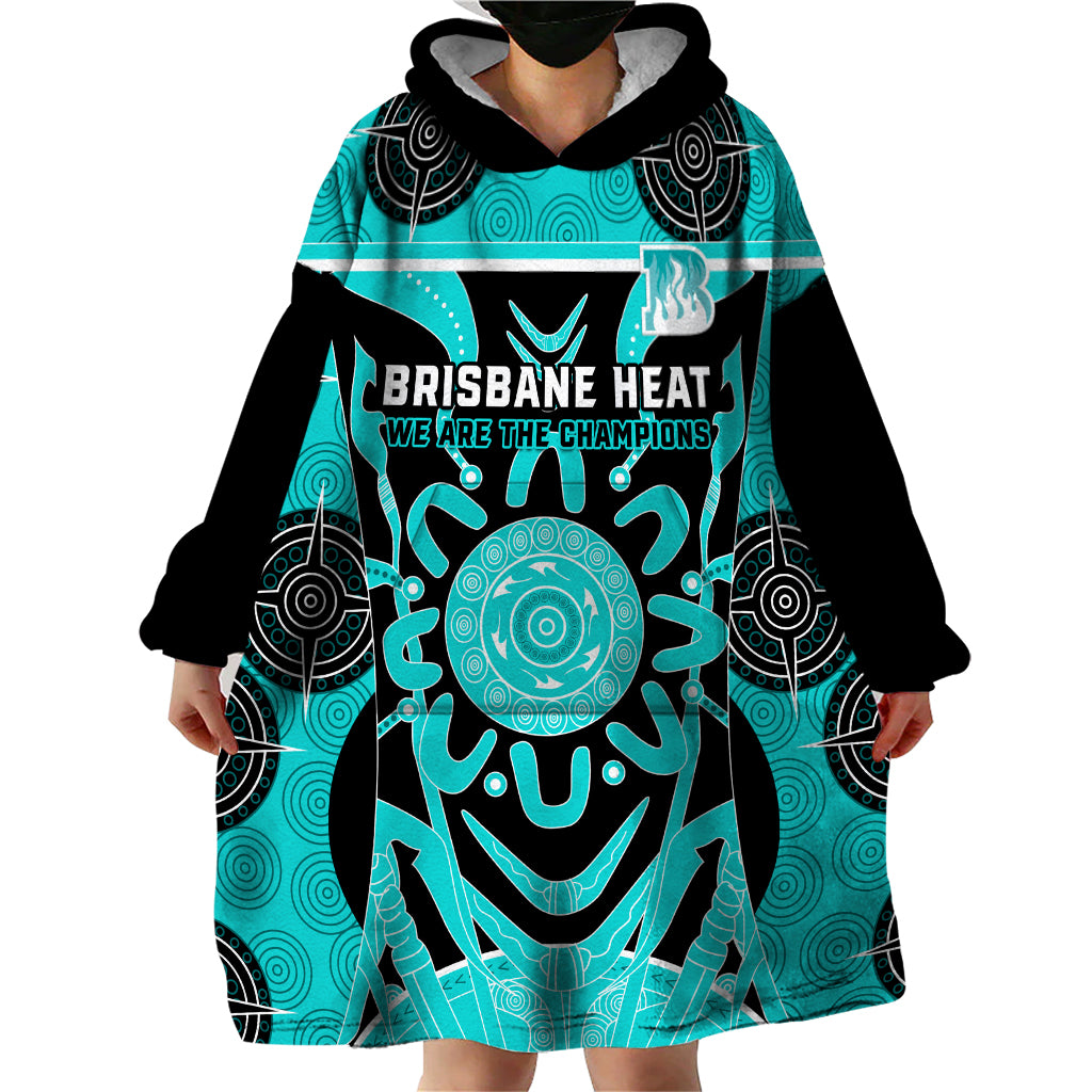 Custom Brisbane Heat Wearable Blanket Hoodie We Are The Champions Aboriginal Art - Vibe Hoodie Shop