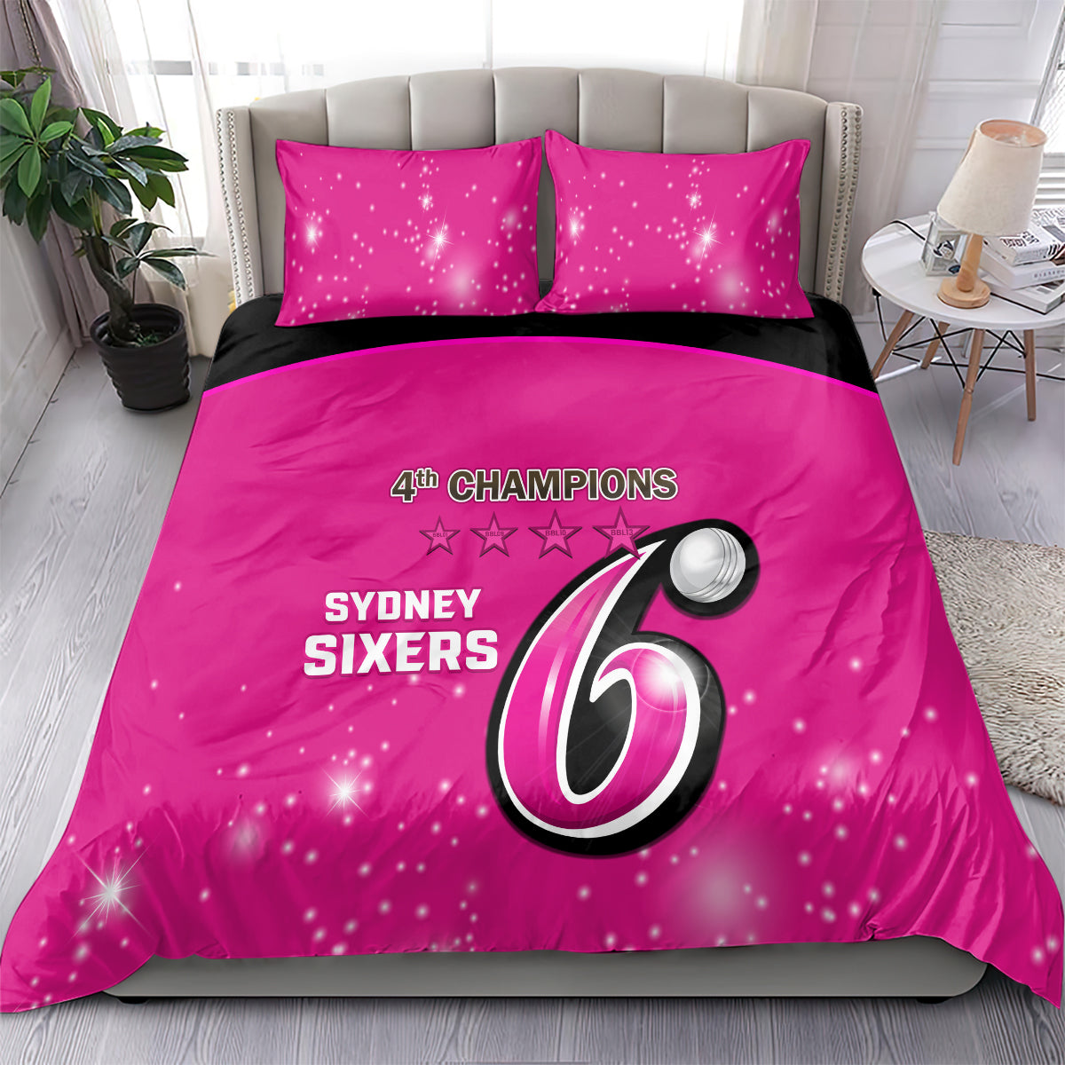 BBL Sydney Sixers Bedding Set 4th Champions 2024 New History - Vibe Hoodie Shop