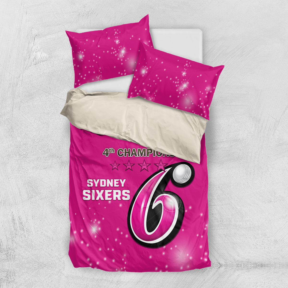 BBL Sydney Sixers Bedding Set 4th Champions 2024 New History - Vibe Hoodie Shop