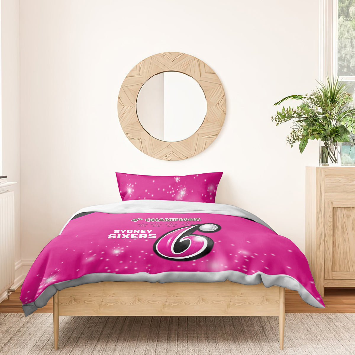 BBL Sydney Sixers Bedding Set 4th Champions 2024 New History - Vibe Hoodie Shop