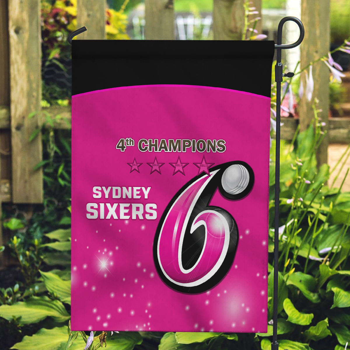 BBL Sydney Sixers Garden Flag 4th Champions 2024 New History - Vibe Hoodie Shop