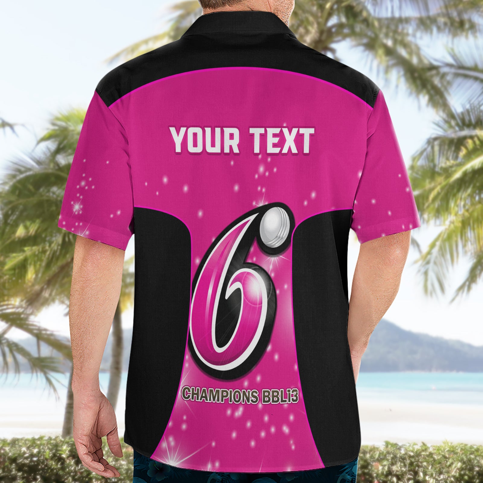 Personalised BBL Sydney Sixers Hawaiian Shirt 4th Champions 2024 New History - Vibe Hoodie Shop