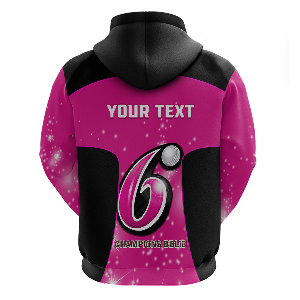 Personalised BBL Sydney Sixers Hoodie 4th Champions 2024 New History - Vibe Hoodie Shop