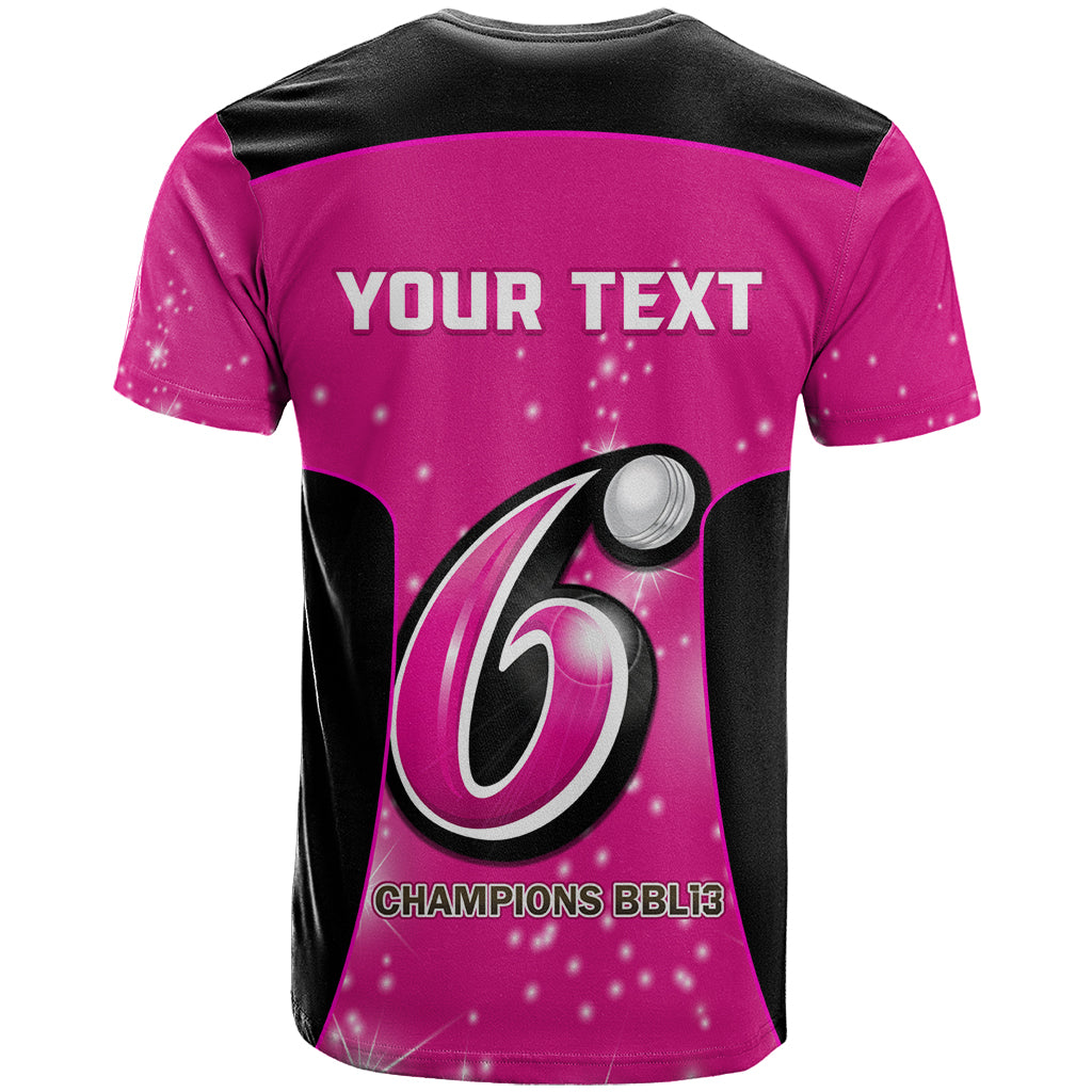 Personalised BBL Sydney Sixers T Shirt 4th Champions 2024 New History - Vibe Hoodie Shop